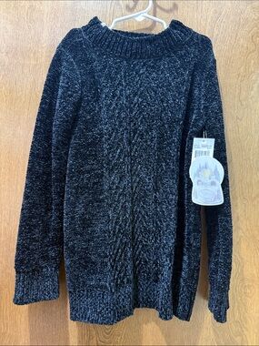 btween Black Cable-Knit Kids Sweater Set